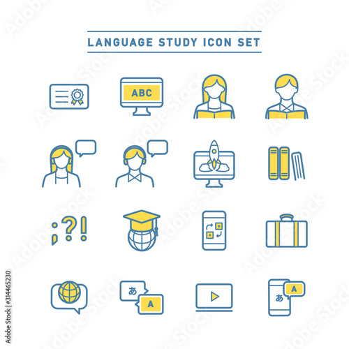 LANGUAGE STUDY ICON SET