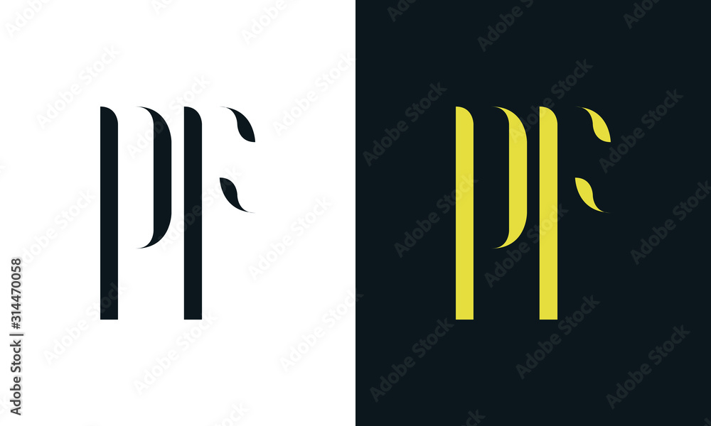 Abstract line art letter P logo. This logo icon incorporate with two ...