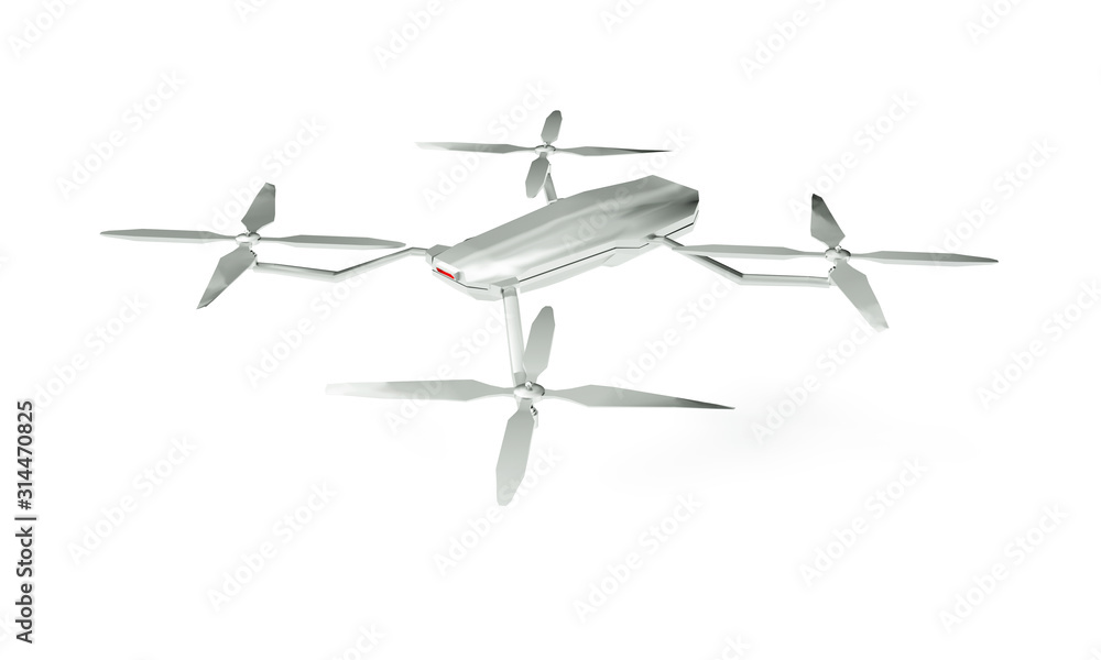 white drone 3d rendering white background white drone 3d rendering white background