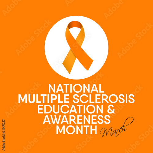 Vector illustration on the theme of Multiple Sclerosis Awareness month of March.