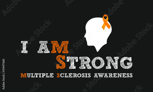 Vector illustration on the theme of Multiple Sclerosis Awareness month of March.