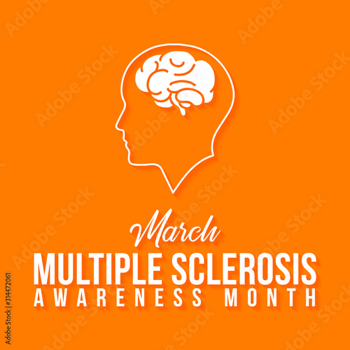 Vector illustration on the theme of Multiple Sclerosis Awareness month of March.
