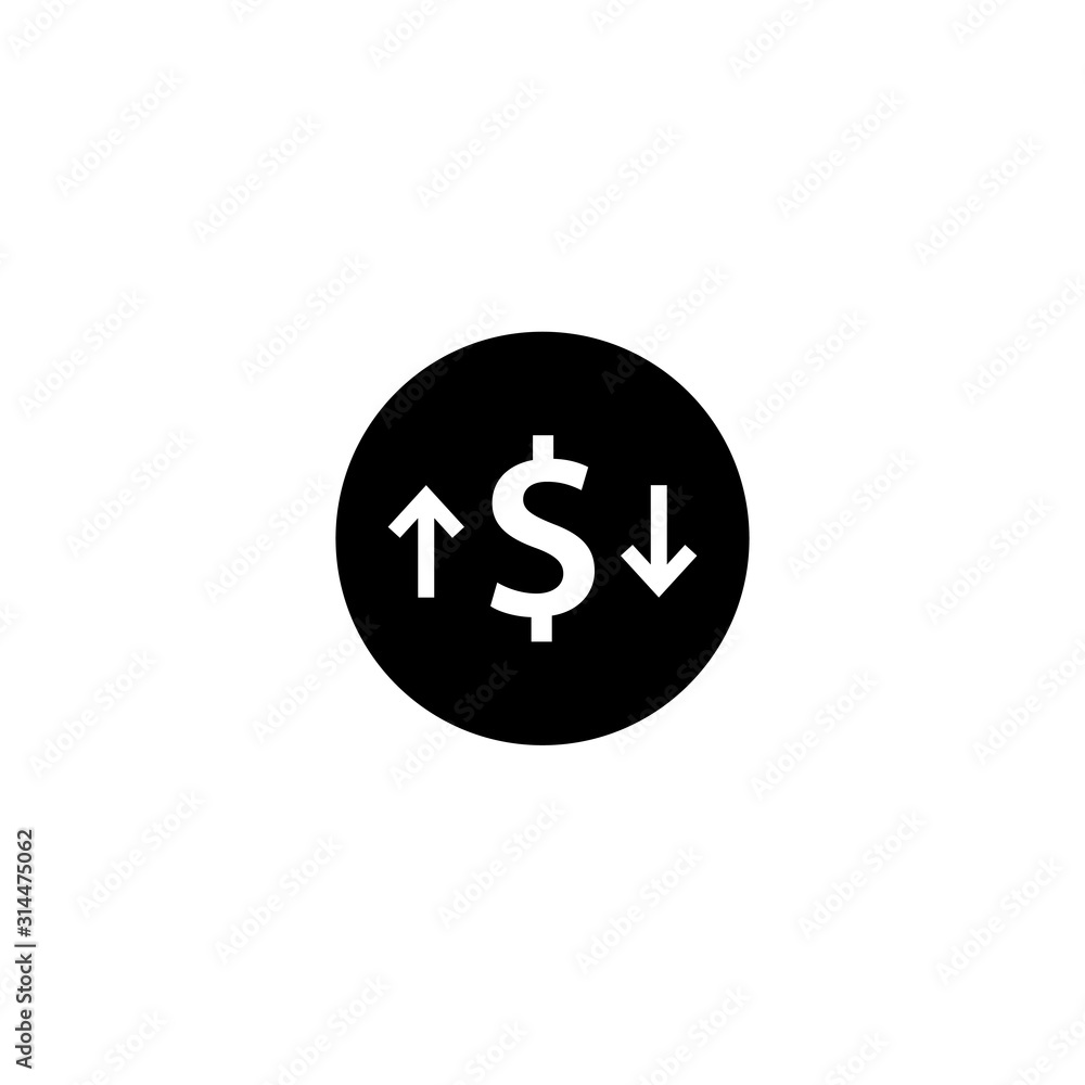 Change price black and white icon. Clipart image isolated on white background Change price black and white icon. Clipart image isolated on white background