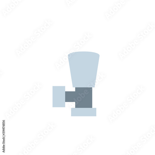 Manual radiator valve icon. Clipart image isolated on white background