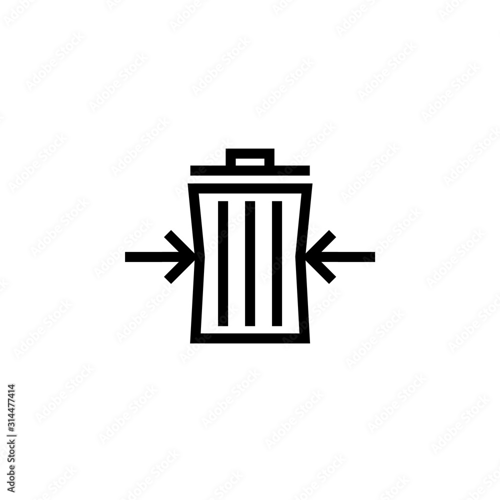 Reduce waste icon. Clipart image isolated on white background Reduce waste icon. Clipart image isolated on white background