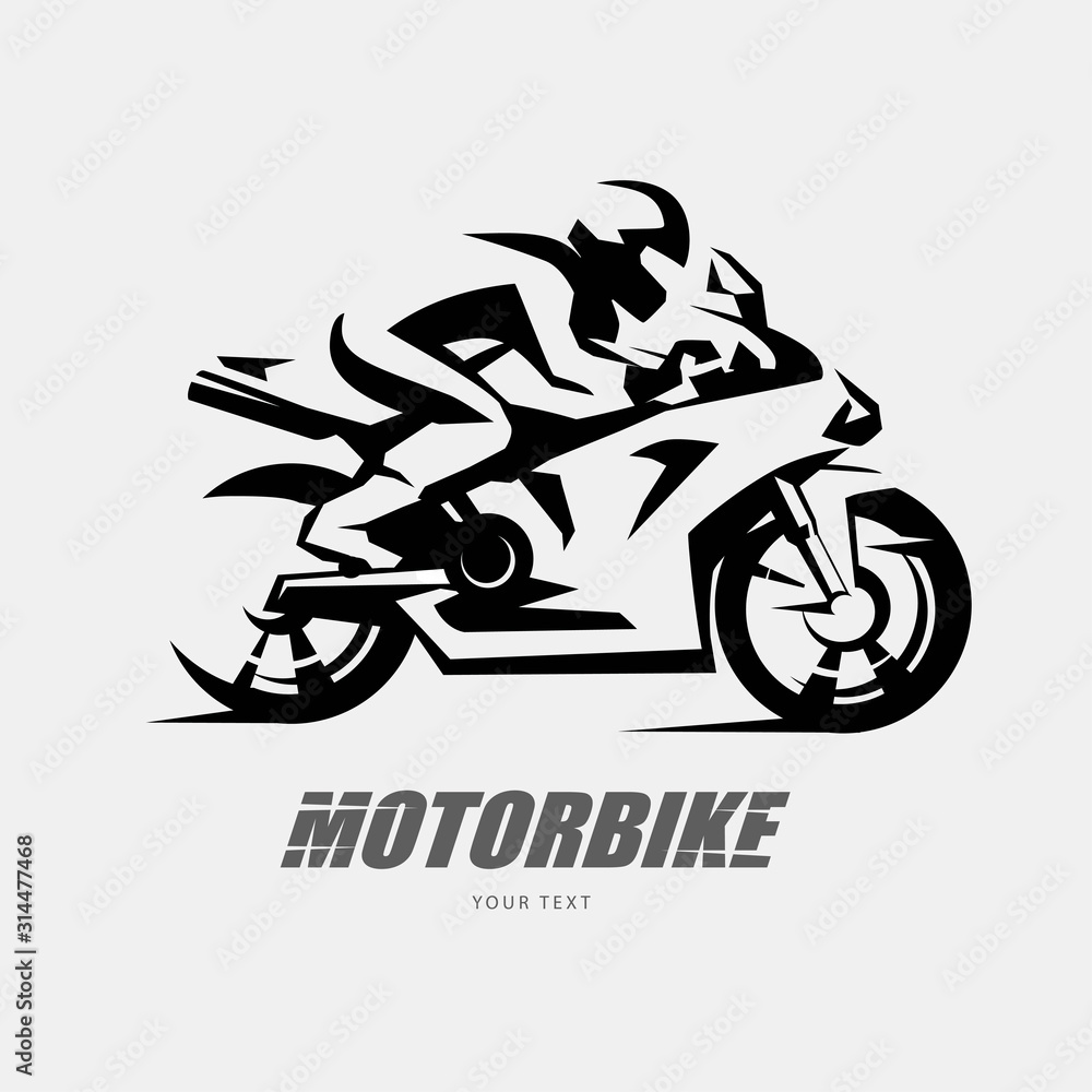 sport motorcycle vector