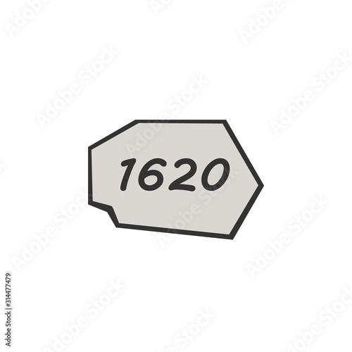 Plymouth rock simple icon Fototapet