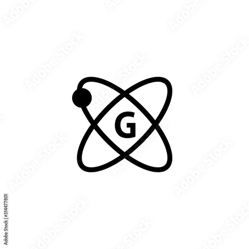 G sensor icon. Clipart image isolated on white background