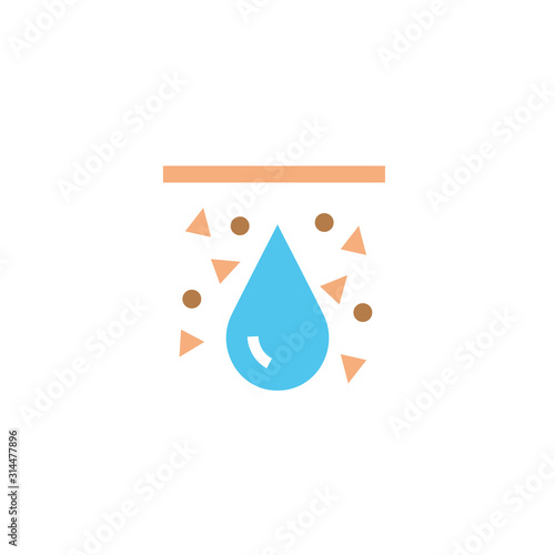 Soil moisture icon. Clipart image isolated on white background