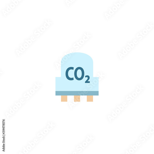 Sensor CO2 icon. Clipart image isolated on white background