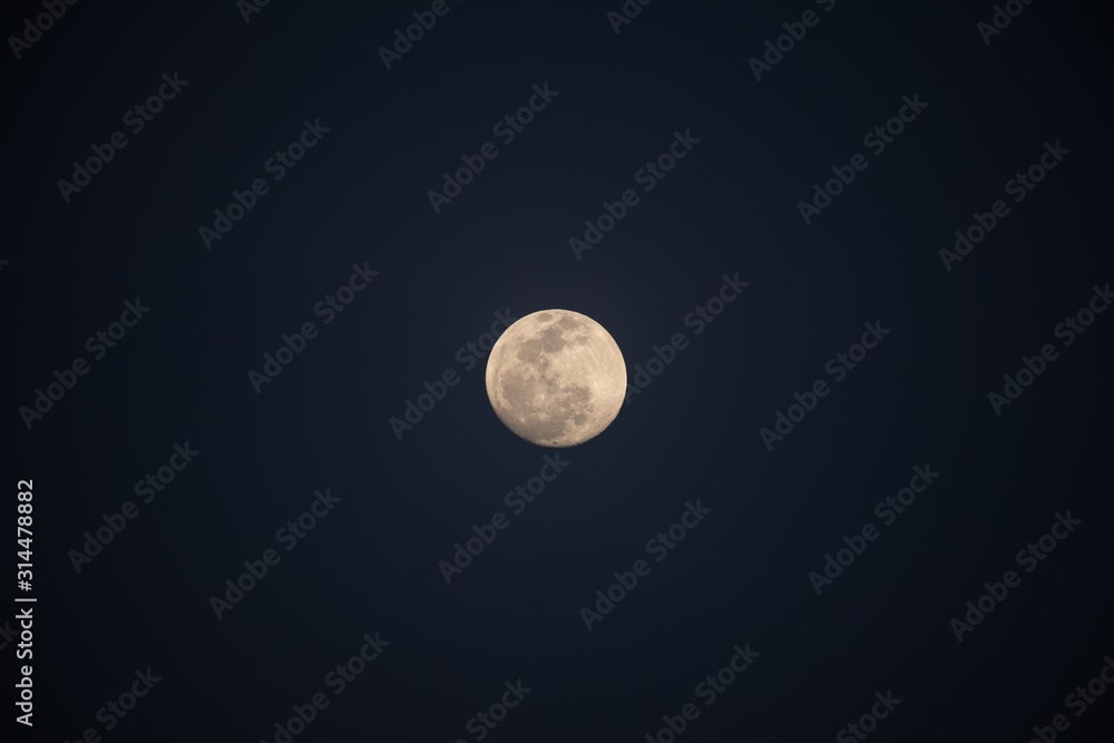 Fototapeta premium Full moon at night.