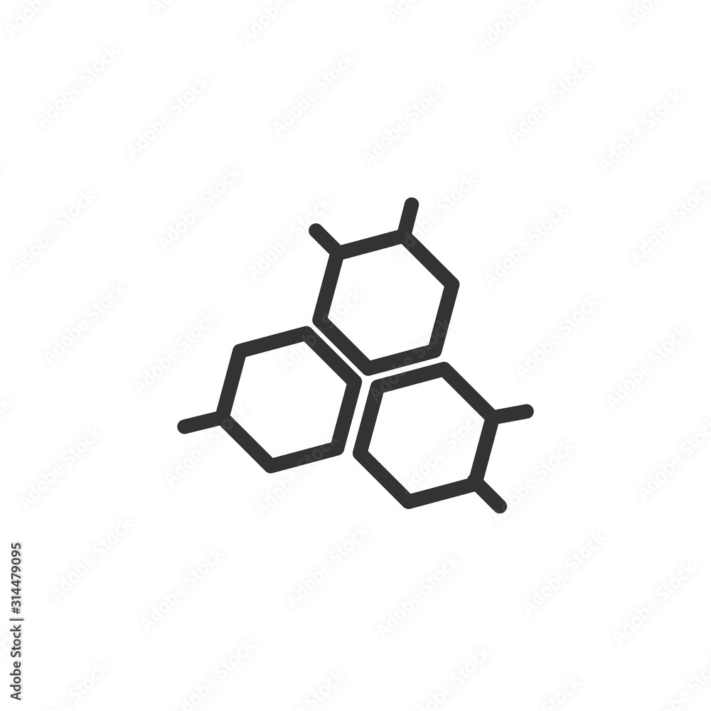 Fototapeta premium Boric acid icon. Chemical symbol. Logo design element