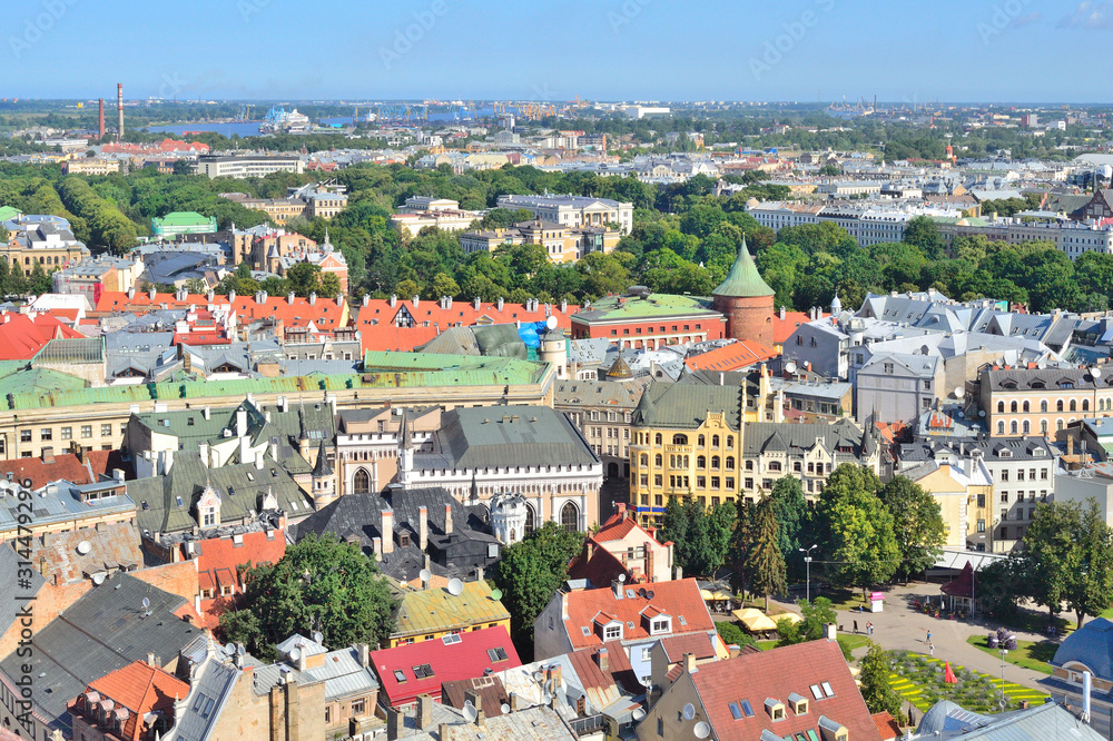 Obraz premium Top-view of Riga