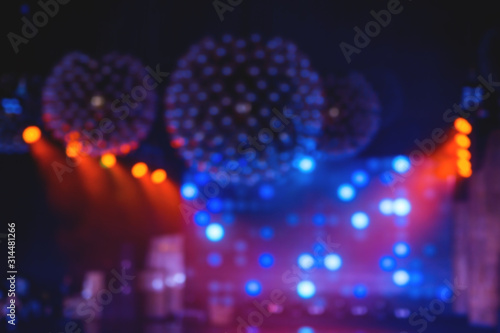 Blur background with bokeh light at a music concert Defocused background