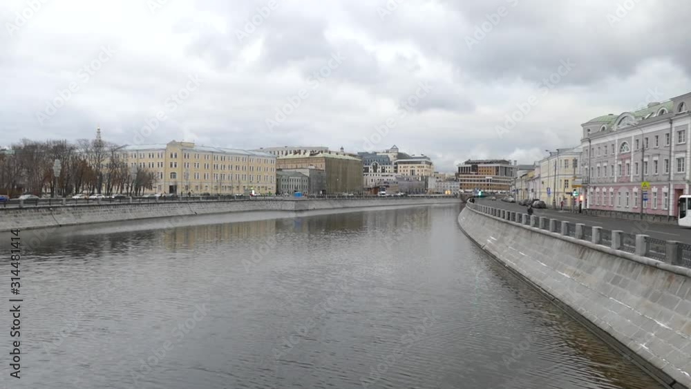 winter river in Moscow, embankment, at home winter river in Moscow, embankment, at home