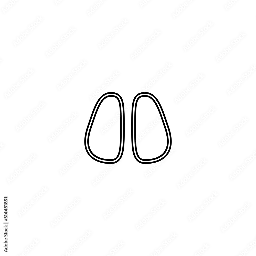 Lungs icon. Human internal organs symbol. Logo design element Lungs icon. Human internal organs symbol. Logo design element