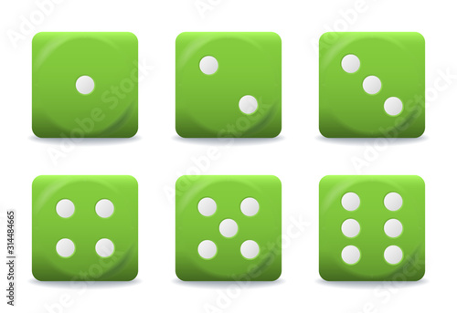 vector green dices