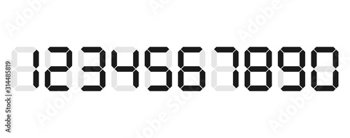 vector digital numbers