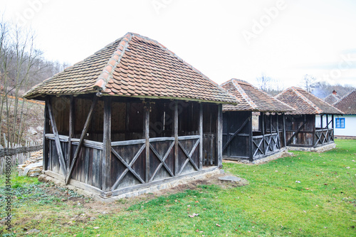 Old wooden houses at Brankovina village, Serbia