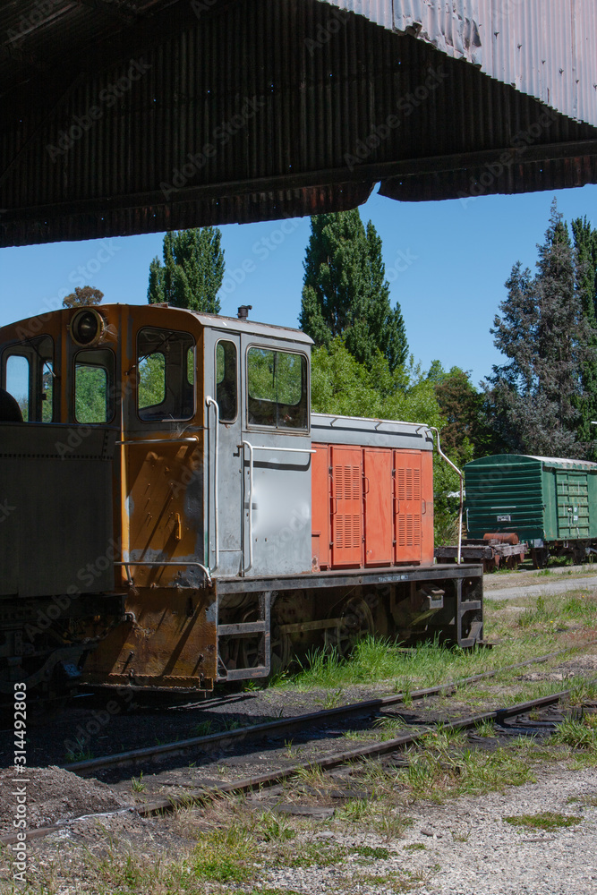 Kingston. South Island New Zealand. Abandoned train. Locomotive Kingston. South Island New Zealand. Abandoned train. Locomotive