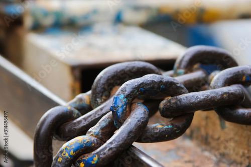 strong large street chain photo for text