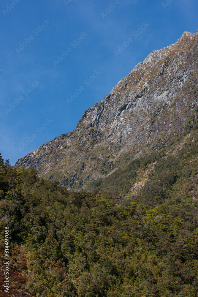 Millford Sound. Fjordland. New Zealand. Mountains snow. Millford Sound. Fjordland. New Zealand. Mountains snow.