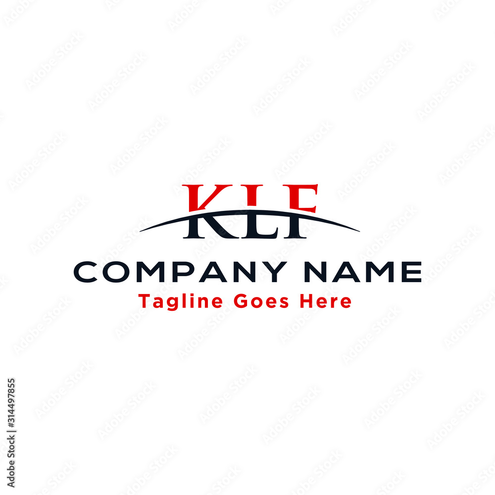 Initial letter KLF, overlapping movement swoosh horizon logo company design inspiration in red and dark blue color vector Initial letter KLF, overlapping movement swoosh horizon logo company design inspiration in red and dark blue color vector