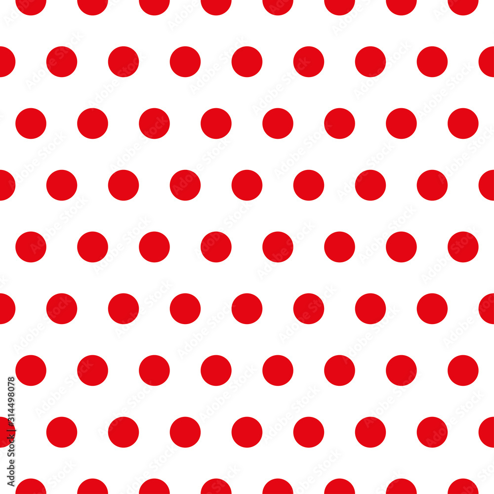 Red Polka dot fabric. Retro vector pattern Red Polka dot fabric. Retro vector pattern
