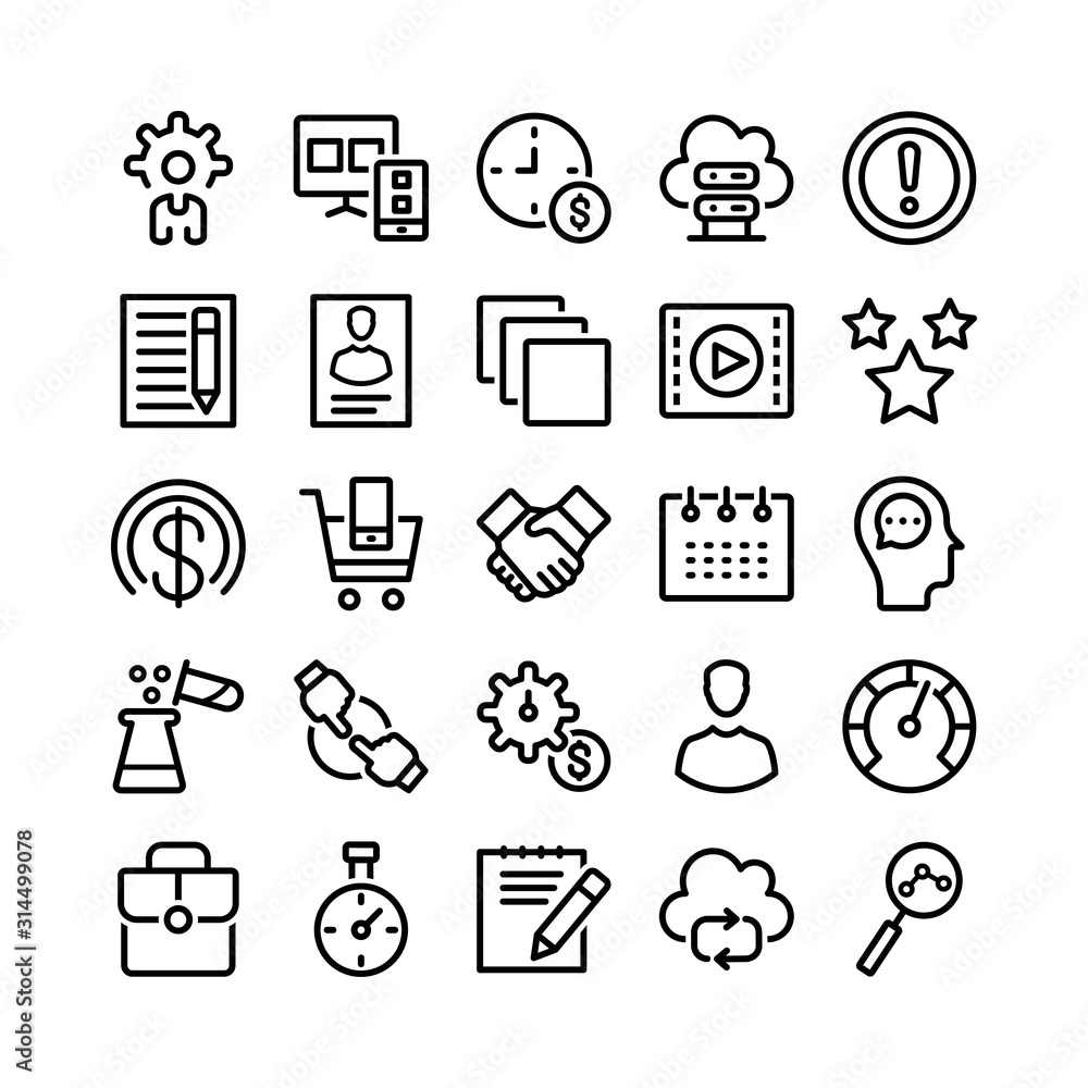 SEO & Web Line Icon Set - 1 - Vector Illustration . SEO & Web Line Icon Set - 1 - Vector Illustration .