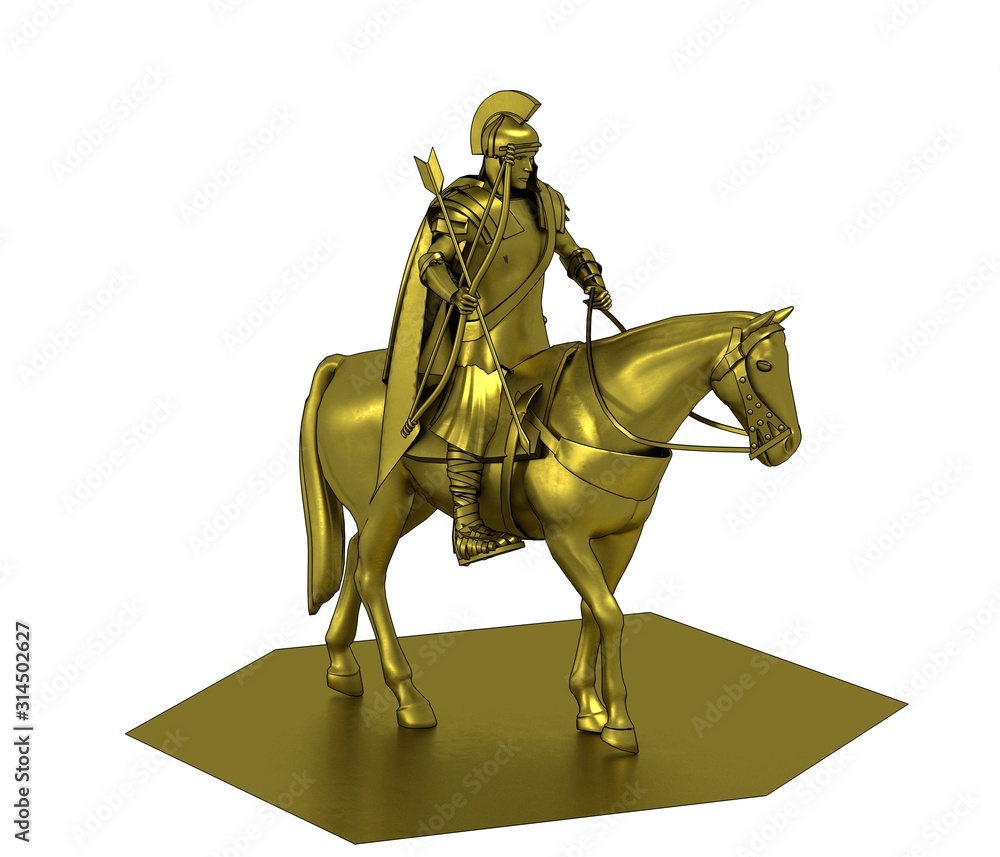 rider, warrior on horseback, 3D rendering, 3D illustration rider, warrior on horseback, 3D rendering, 3D illustration