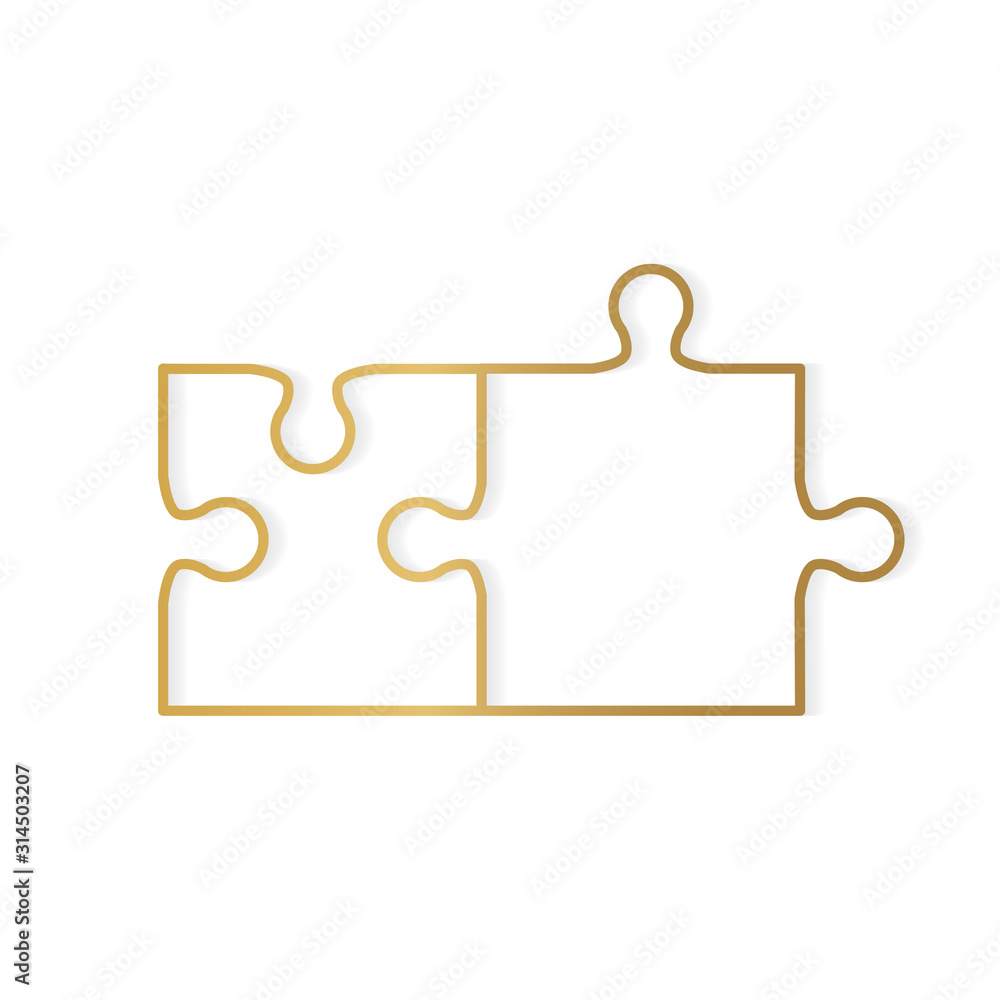 golden puzzle piece icon- vector illustration golden puzzle piece icon- vector illustration