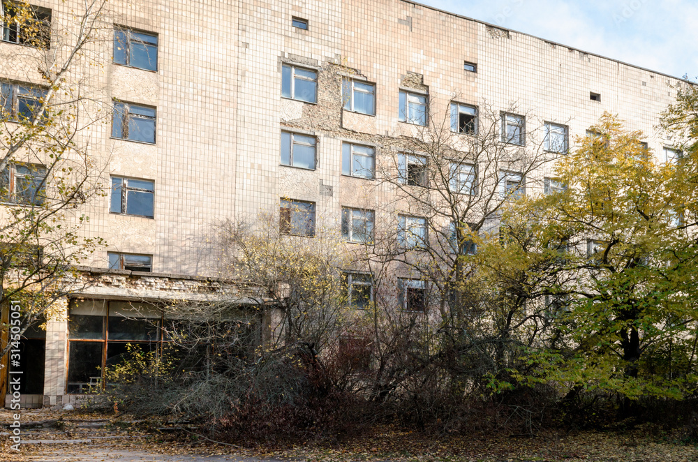 famous dangerous place hospital in an abandoned infected city of Chernobyl