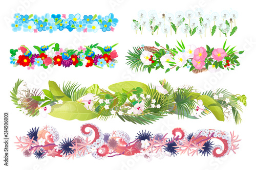 vector border set clip arts