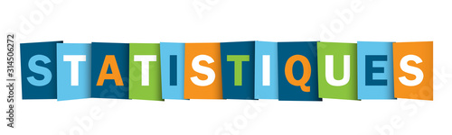 Typographie vecteur colorée STATISTIQUES