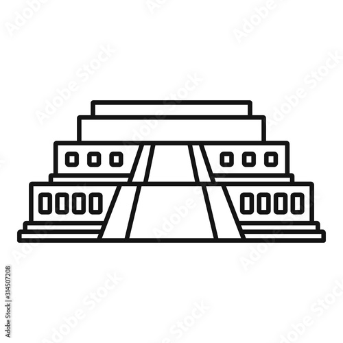 Big egypt temple icon. Outline big egypt temple vector icon for web design isolated on white background