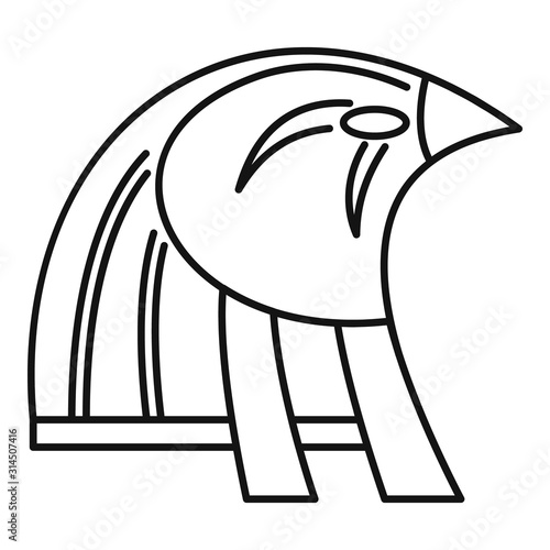 Egypt falcon head icon. Outline egypt falcon head vector icon for web design isolated on white background