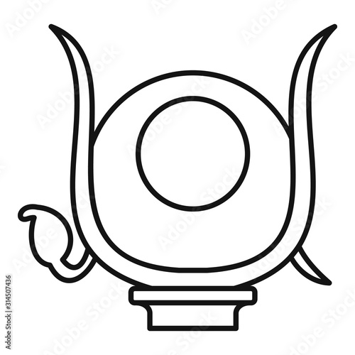 Isida headwear icon. Outline isida headwear vector icon for web design isolated on white background