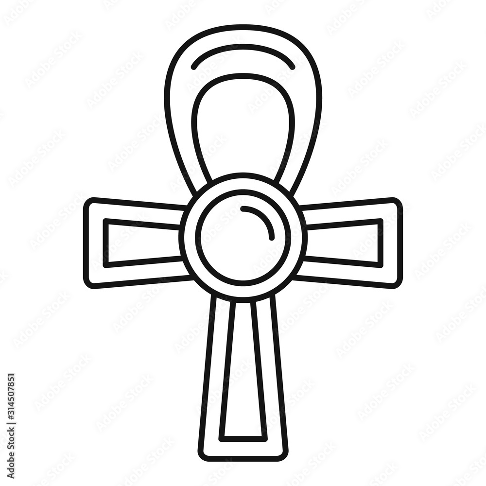 Egypt ankh cross icon. Outline egypt ankh cross vector icon for web design isolated on white background Egypt ankh cross icon. Outline egypt ankh cross vector icon for web design isolated on white background