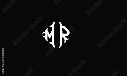 MR abstract vector logo monogram template