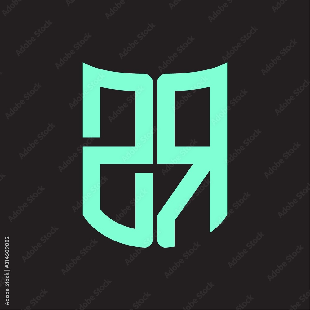 ZR Logo monogram with ribbon style design template ZR Logo monogram with ribbon style design template