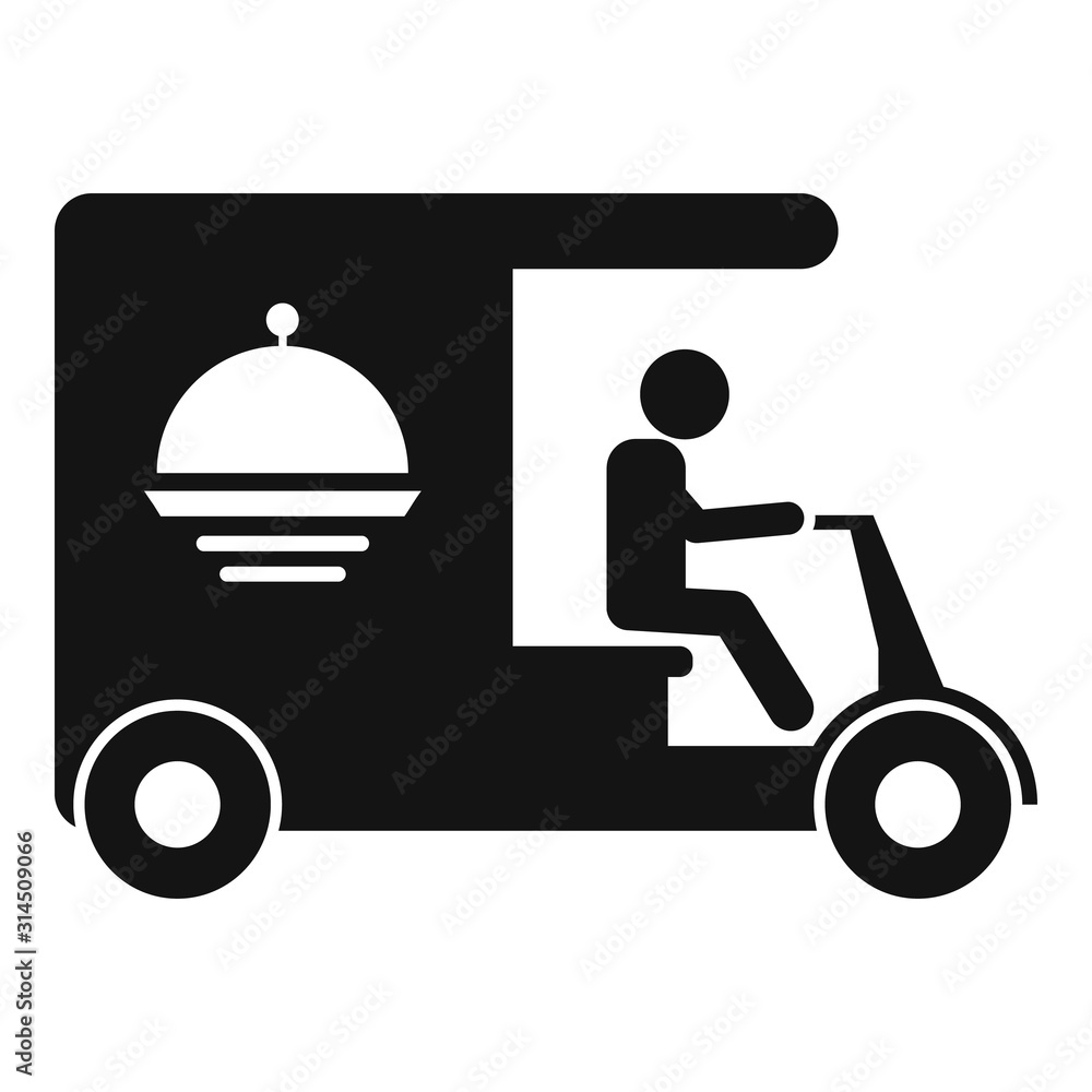 Fast food delivery icon. Simple illustration of fast food delivery vector icon for web design isolated on white background Fast food delivery icon. Simple illustration of fast food delivery vector icon for web design isolated on white background