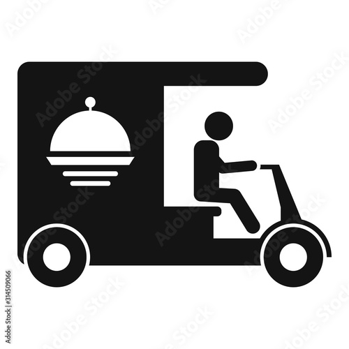 Fast food delivery icon. Simple illustration of fast food delivery vector icon for web design isolated on white background