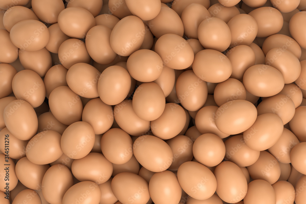 3d rendering egg on white background