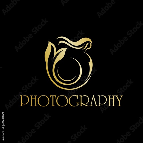 Photography underwater logo templates and mermaid concept new