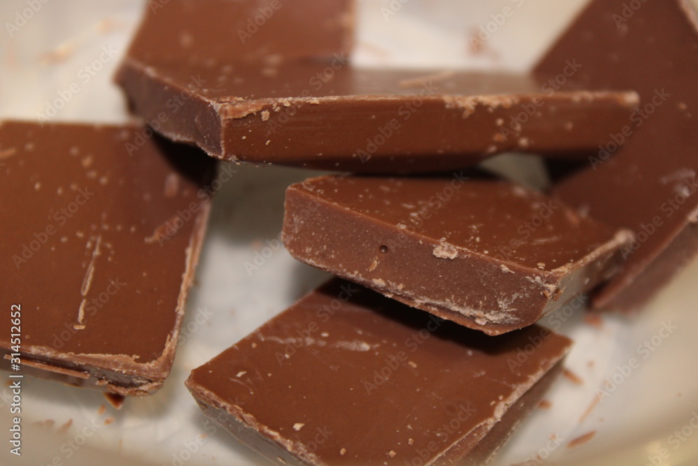 small pieces of milk chocolate small pieces of milk chocolate