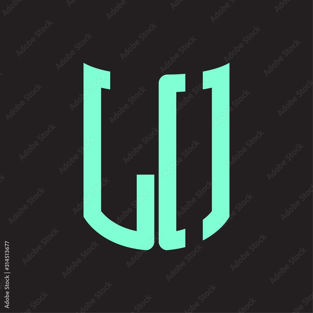 LO Logo monogram with ribbon style design template LO Logo monogram with ribbon style design template