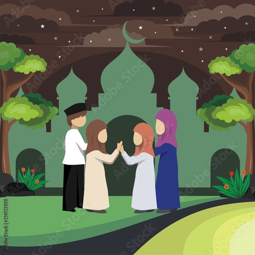 Ramadhan kareem islamic background for book illustration  vector  and poster 