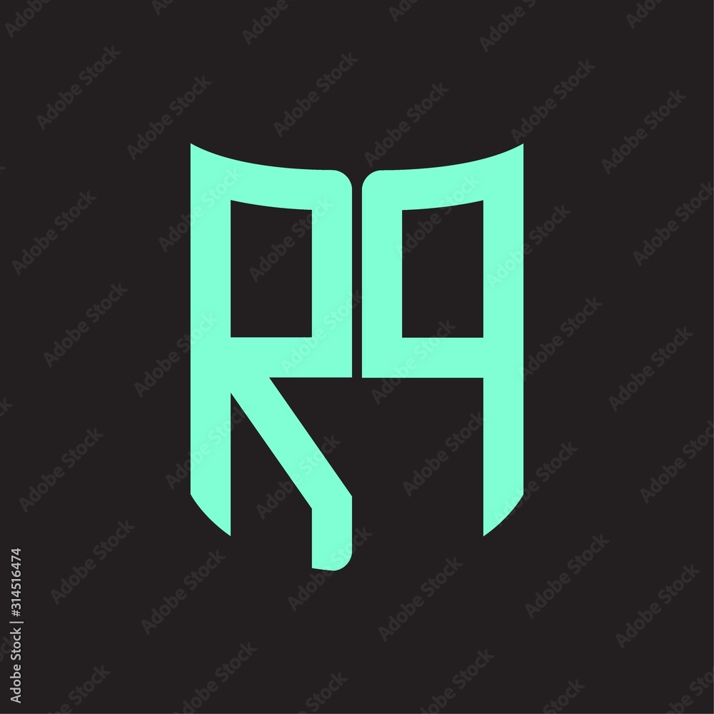 RP Logo monogram with ribbon style design template RP Logo monogram with ribbon style design template