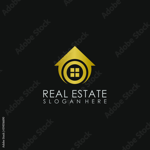 Real estate letter O logo graphic concept