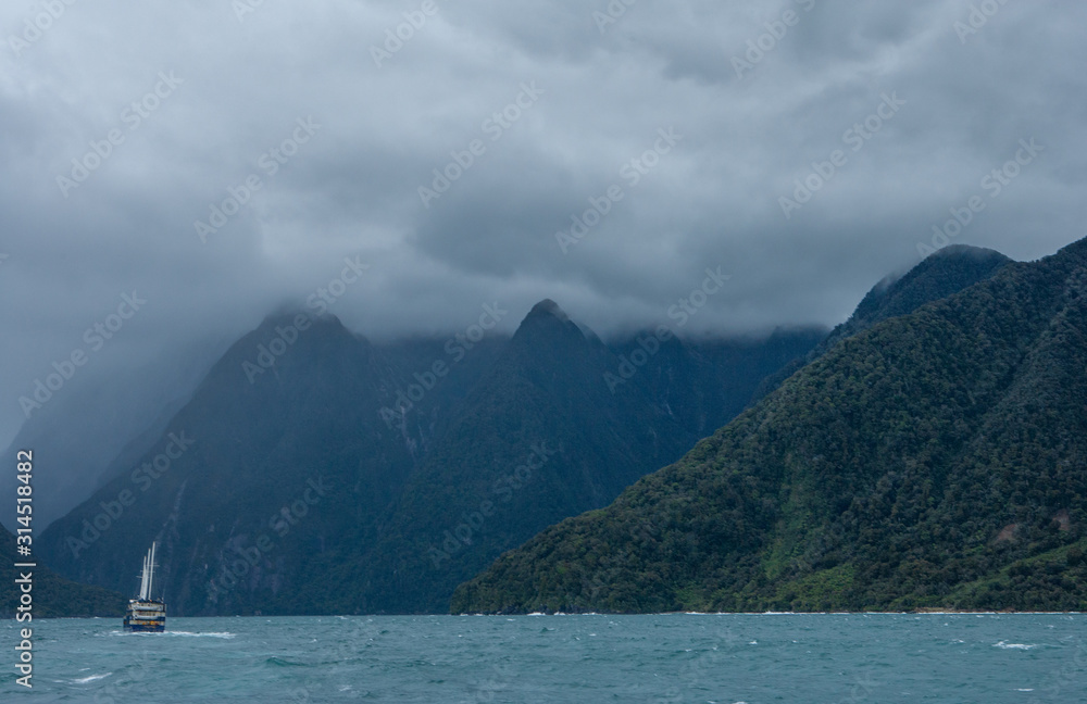 Milford Sound Fjordland New Zealand. South Island.